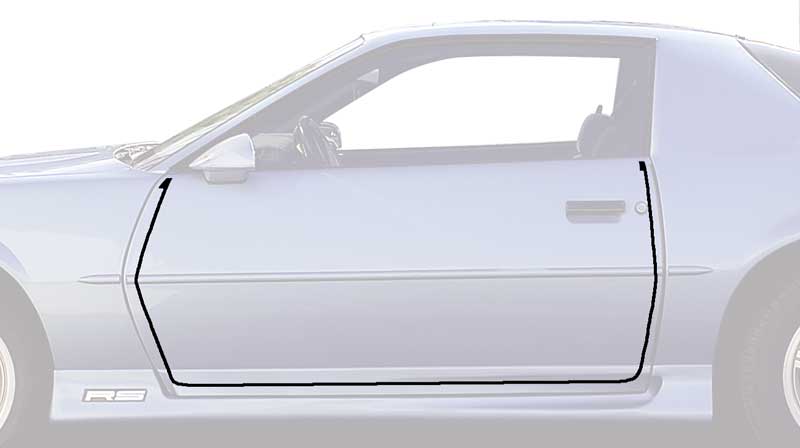 1982-92 Camaro / Firebird Reproduction Rubber Door Frame Weatherstrip 